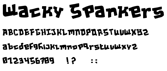 Wacky Spankers font